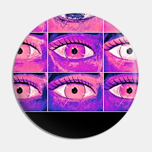 Genderfluid Pride Painted Eyes Collage Pin