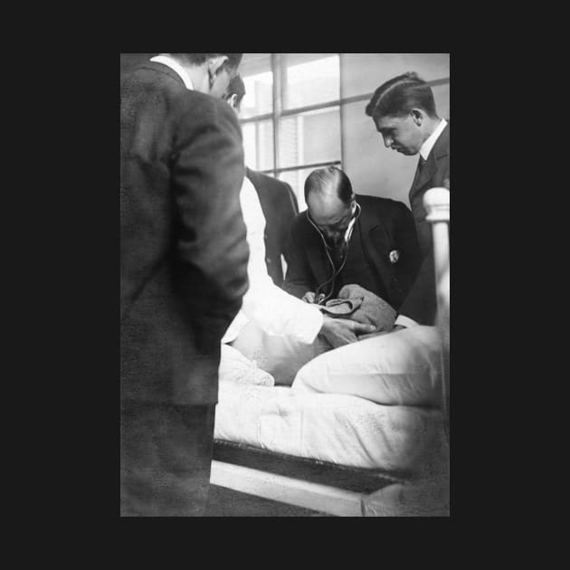 William Osler attending a patient, 1900s (C028/1674) by SciencePhoto