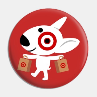 Shopping Bullseye Dog Team Member Pin