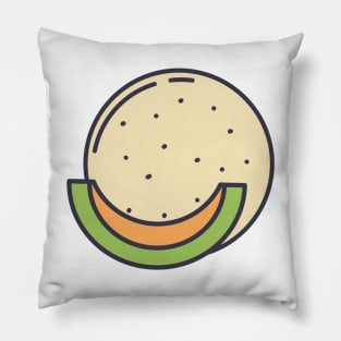 Cantaloupe Slice Pillow