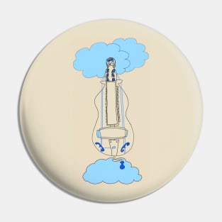 Hurdy-Gurdy head in the Clouds 2 Pin