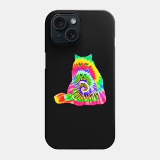 tie dye three cat retro pattern Phone Case