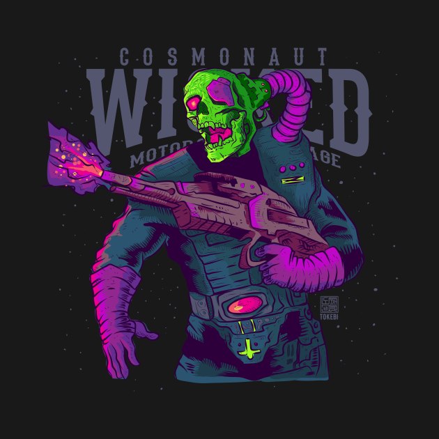 G.I Joe Cosmonaut Skull Neon Soldier by TOKEBI