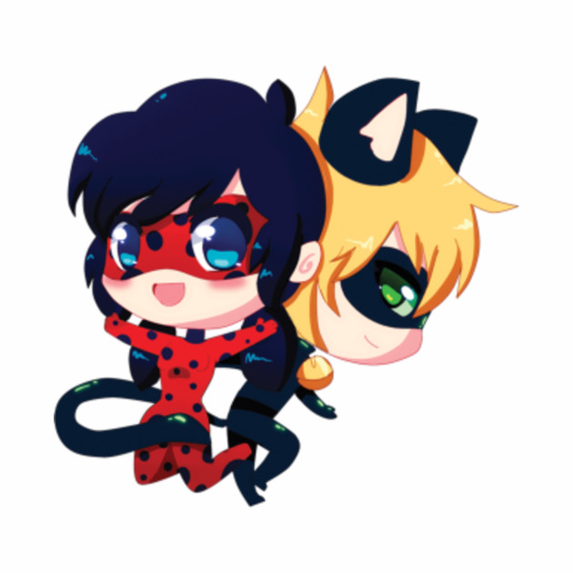 Chibi Ladybug And Catnoir