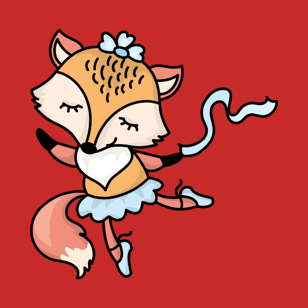 Cute Fox girl ballet dancer by naum