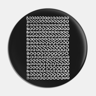 Boo Pattern Design Black and White Pin