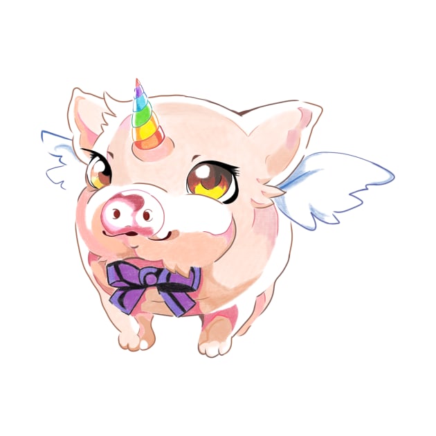 Unicorn pig by Shenron