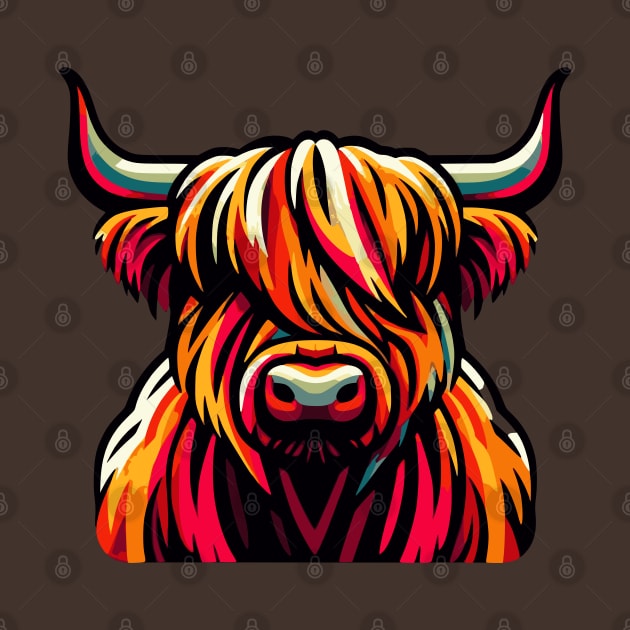 Cute Highland Cow by AnnaDreamsArt