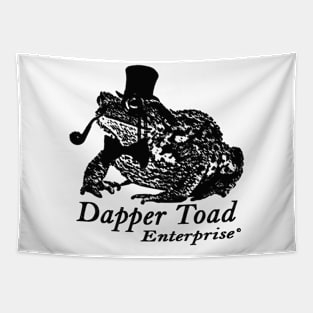 Dapper Frog Enterprise (Black and White) Tapestry