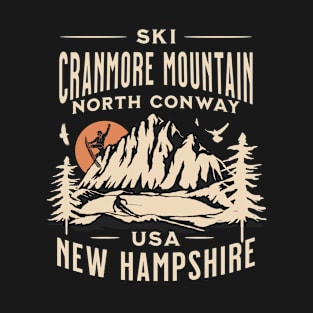 Cranmore Mountain ski and Snowboarding Gift: Hit the Slopes in Style at North Conway New Hampshire Iconic American Mountain Resort T-Shirt