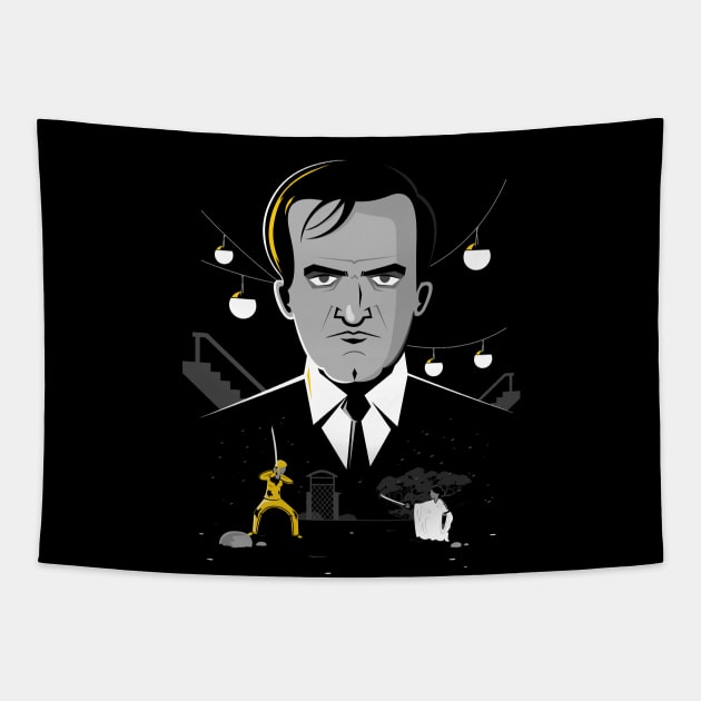 Quentin Tarantino Creator Tapestry by rafaelkoff