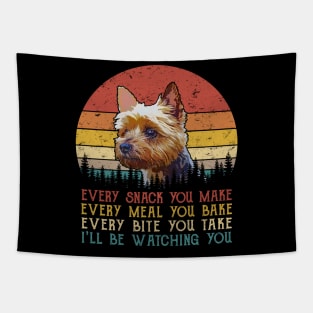 Vintage Every Snack You Make Every Meal You Bake Silky Terrier Tapestry