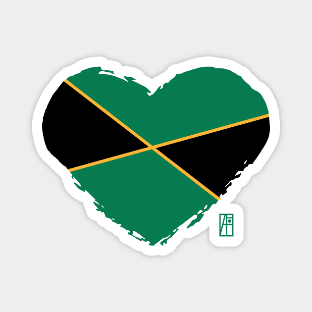 I love my country. I love Jamaica. I am a patriot. In my heart, there is always the flag of Jamaica Magnet by ArtProjectShop