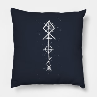 norse mythology viking rune symbols Pillow