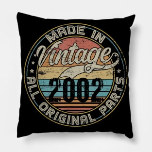 Classic 18th Birthday Gift For Men Women Vintage 2002 Pillow