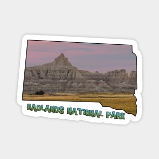 South Dakota State Outline (Badlands National Park) Magnet