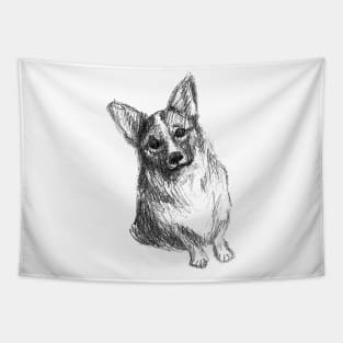 Corgi drawing Tapestry