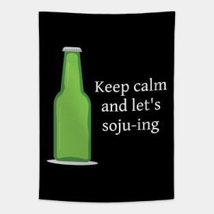 Keep Calm Let's Soju Tapestry