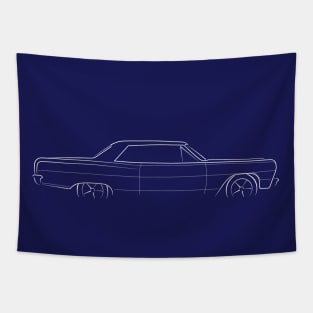 1964 Chevy Chevelle - profile stencil, white Tapestry