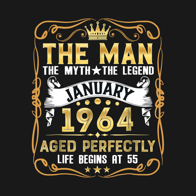 Mens 1964 Birthday Shirt 55 Years Old TShirt 55th by Elsie