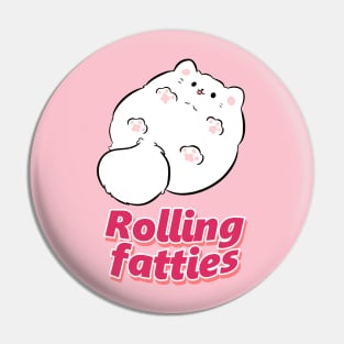 Rolling Fatties Cat Pin