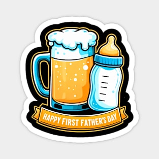 happy fathers day first father day gift  2024 Magnet