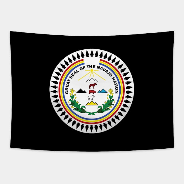 Navajo Nation Seal Flag Logo Insignia Emblem Navajo Tapestry Teepublic 5454