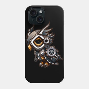 Steampunk owl, fantasy owl, cyborg owl, robot owl Phone Case