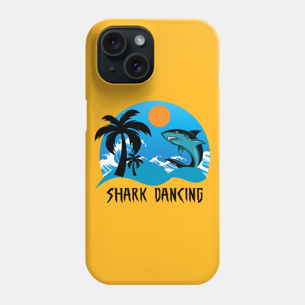 Shark Dancing In The Sea Phone Case by candyliu