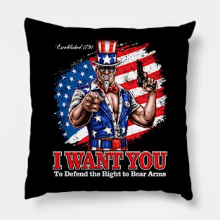 I Want You Jacked Uncle Sam Pillow