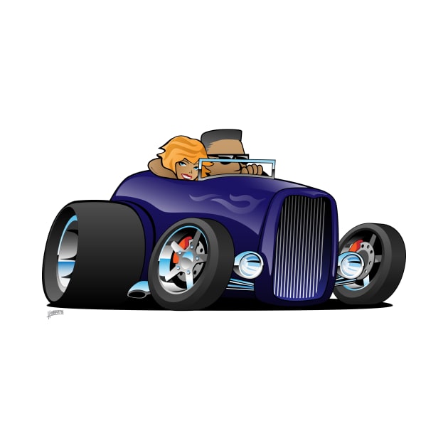 Highboy hot rod deep purple roadster by hobrath