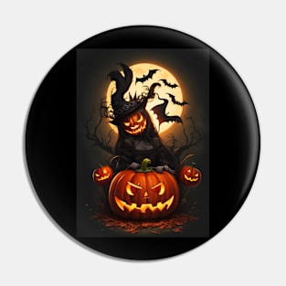 Pumpkins and Bats Pin