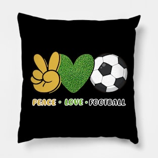 Peace Love Football Pillow