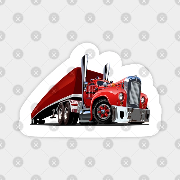 Cartoon truck Magnet by Mechanik