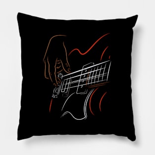 Guitar Playing Bass Player Pillow