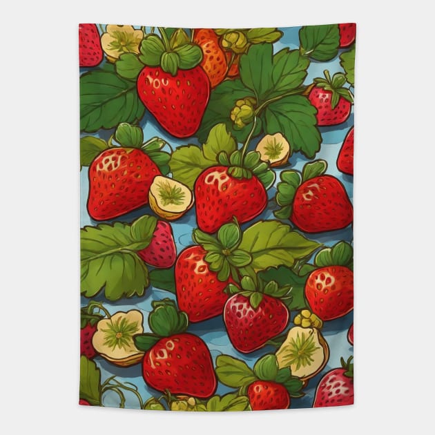 Fruit Pattern Tapestry by ColorCanvas