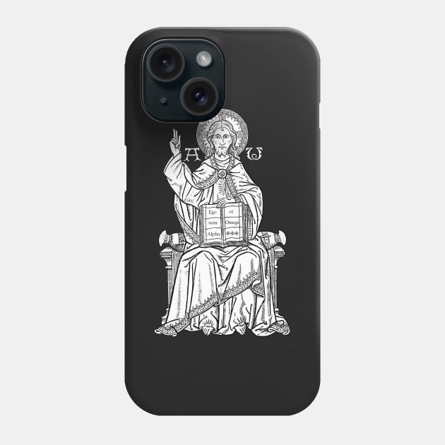 Alpha and Omega - black bkg Phone Case by DeoGratias