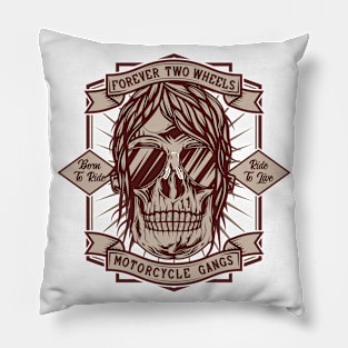 Forever two wheels born to ride Pillow