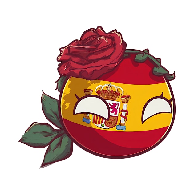 Spain Rose Flower Polandball by Polandball World