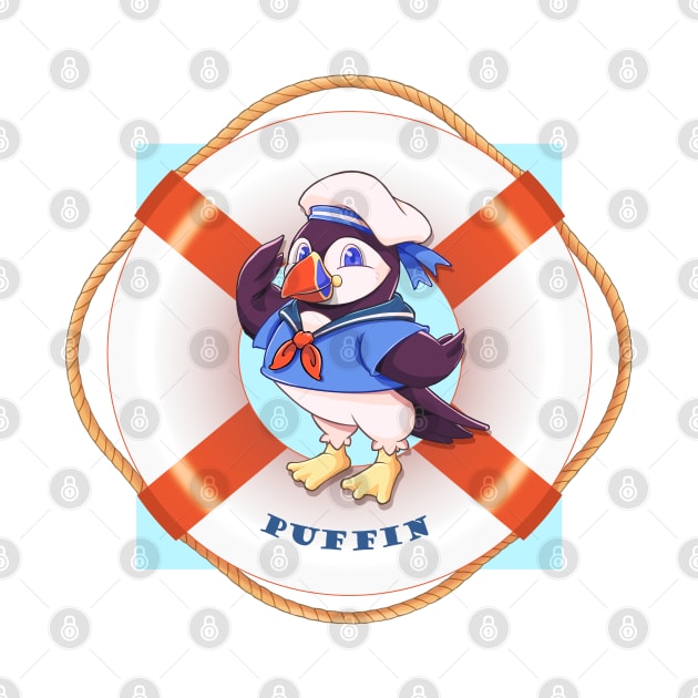 Puffin Sailor (Background & Text) by EdgeKagami