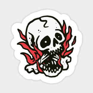 Skull Fire Magnet