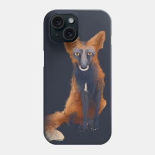 Watercolor fox portrait Phone Case