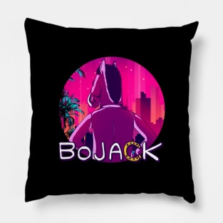 Bojack retrowave Pillow