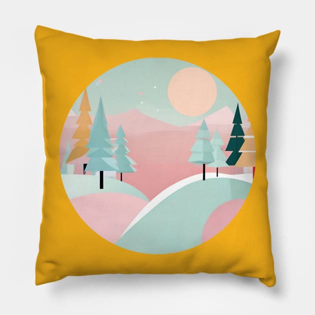 Simple lanscape Pillow by Javisolarte