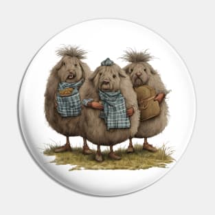 A Herd Of Haggis Pin