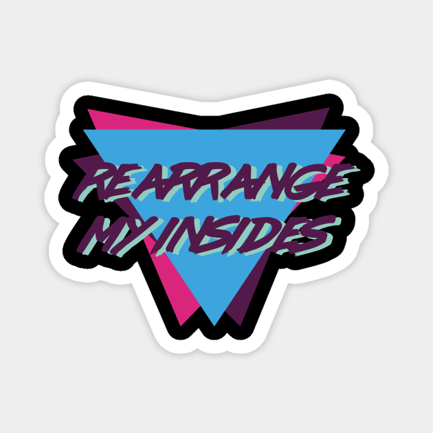 Rearrange My Insides - 80s Synthwave Aesthetic V2 - Gay Pride - Magnet ...