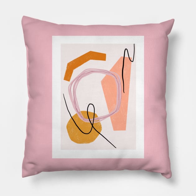 April Abstract Pillow by Megan Roy