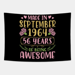 Made In September 1964 Happy Birthday 56 Years Of Being Awesome To Me You Nana Mom Daughter Tapestry