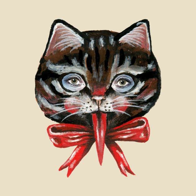 Cute black cat Krampus face by KayleighRadcliffe