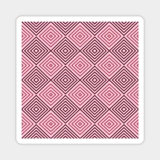 Pink Illusion Geometric Patterns Magnet